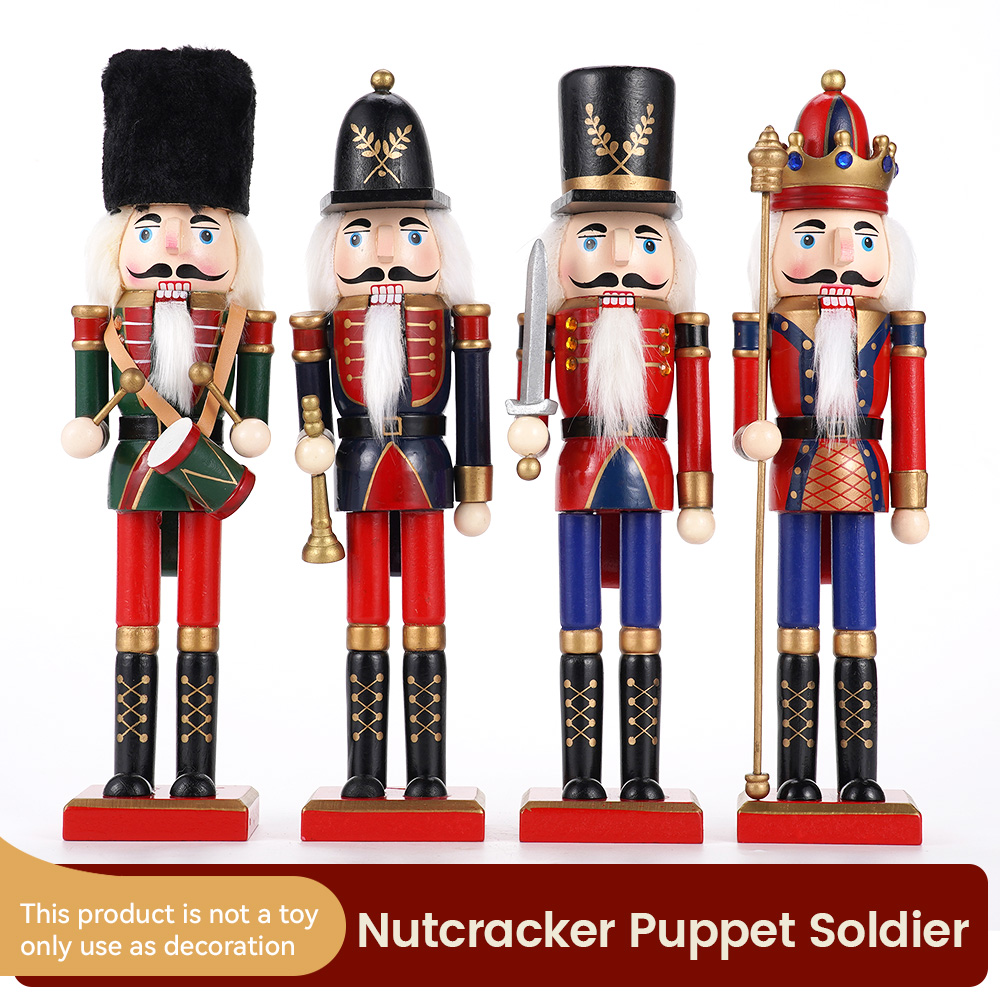 Nutcracker Figurine - Mainan boneka kerajinan tangan, ornamen pemecah