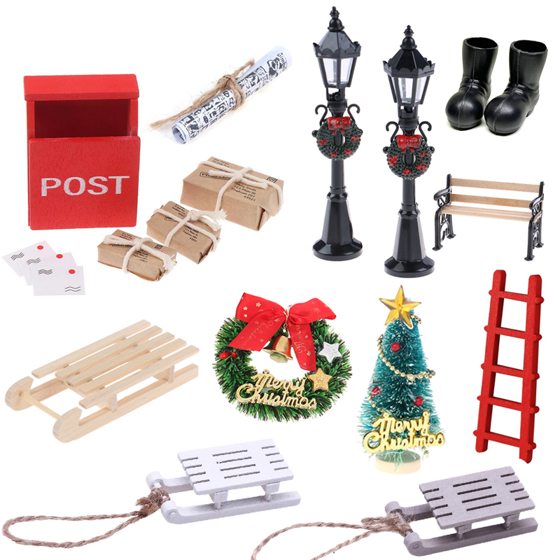 Nutcracker Figurine - 1 buah miniatur Natal Mini gantung