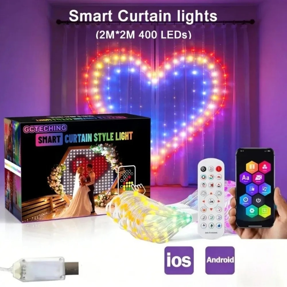 Lampu Tirai LED Pixel untuk Lu - Christmas Lights Outdoor ulasan dan harga