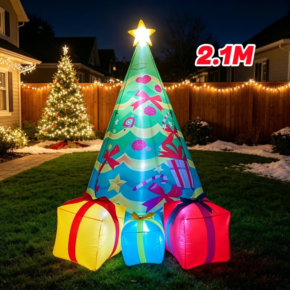 2,1M Kotak Hadiah Natal dengan - Christmas Lights Outdoor ulasan dan harga
